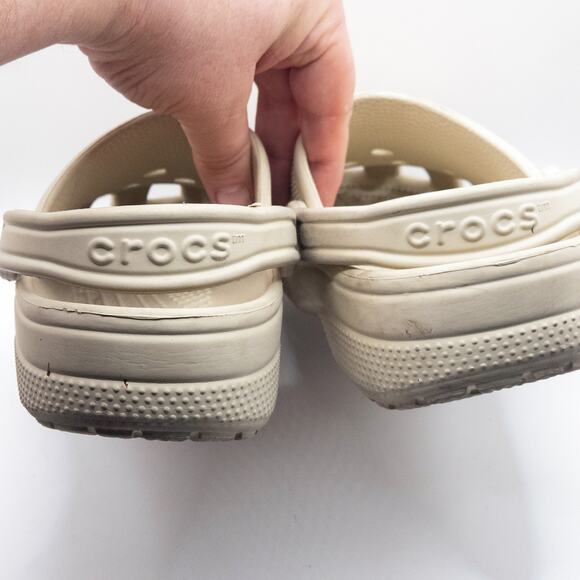 Crocs Women’s Shoes Utility Comfort Classic Beige Clog Normcore Slip-On 11 - Picture 4 of 6
